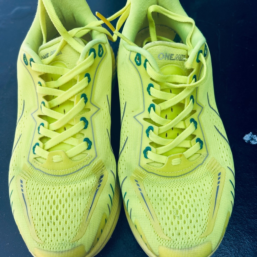 Vibrant Yellow Sneakers with Green Details